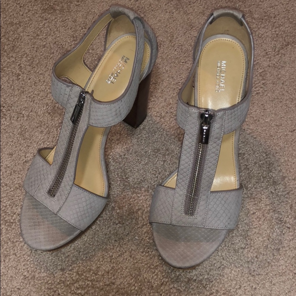 Michael Kors Berkley Lock Leather Platform Sandal